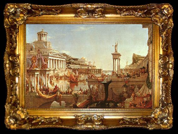 framed  Thomas Cole The Consummation from the series : The Course of the Empire, ta009-2